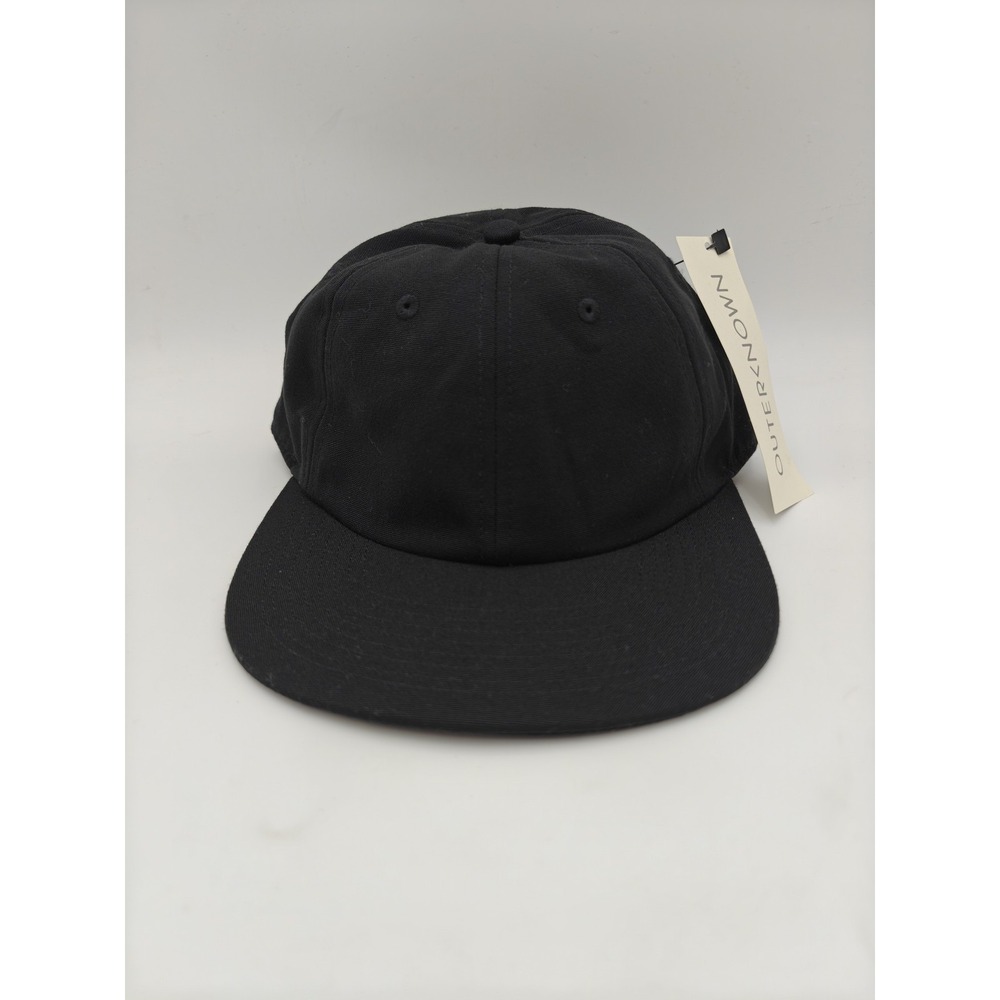 Outerknown Hat Cap Strap Back Mens One Size Black Recycled Polyester Baseball